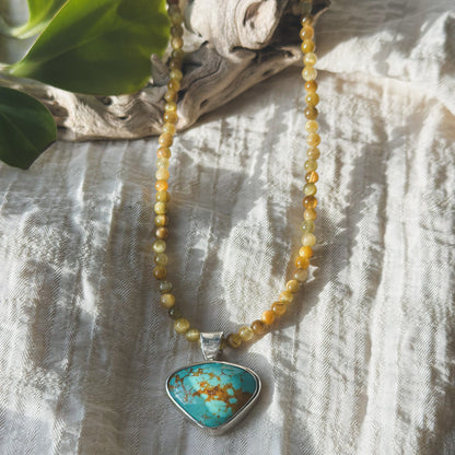 Yellow Tiger's Eye Beaded Necklace