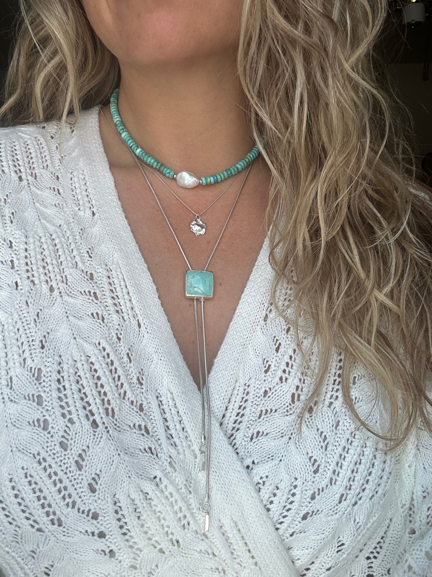 Sonoran Turquoise and Pearl Necklace