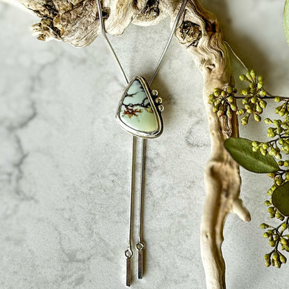 Aloe Variscite Sterling Silver Bolo