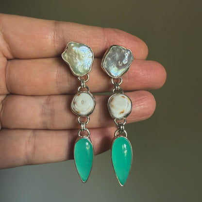 Ocean Relic Tiered Earrings No. 1