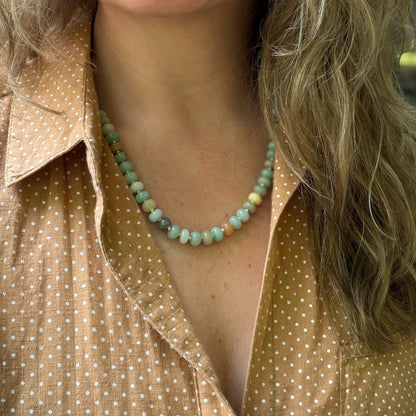 Mixed Amazonite Rondelle Necklace