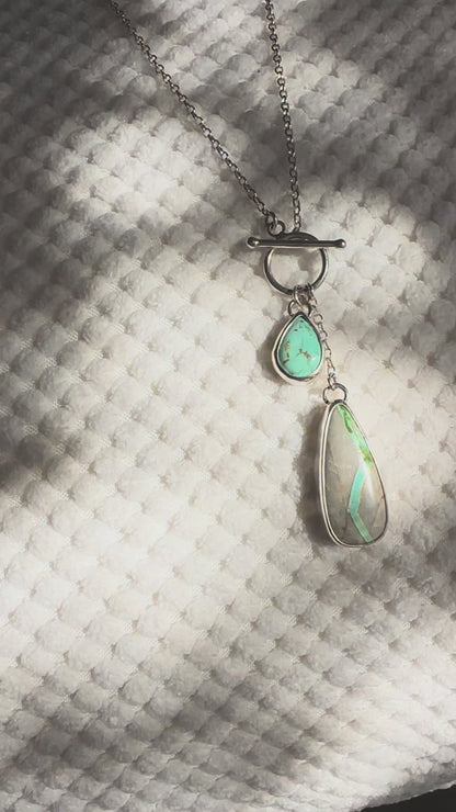 Double Turquoise Toggle Necklace